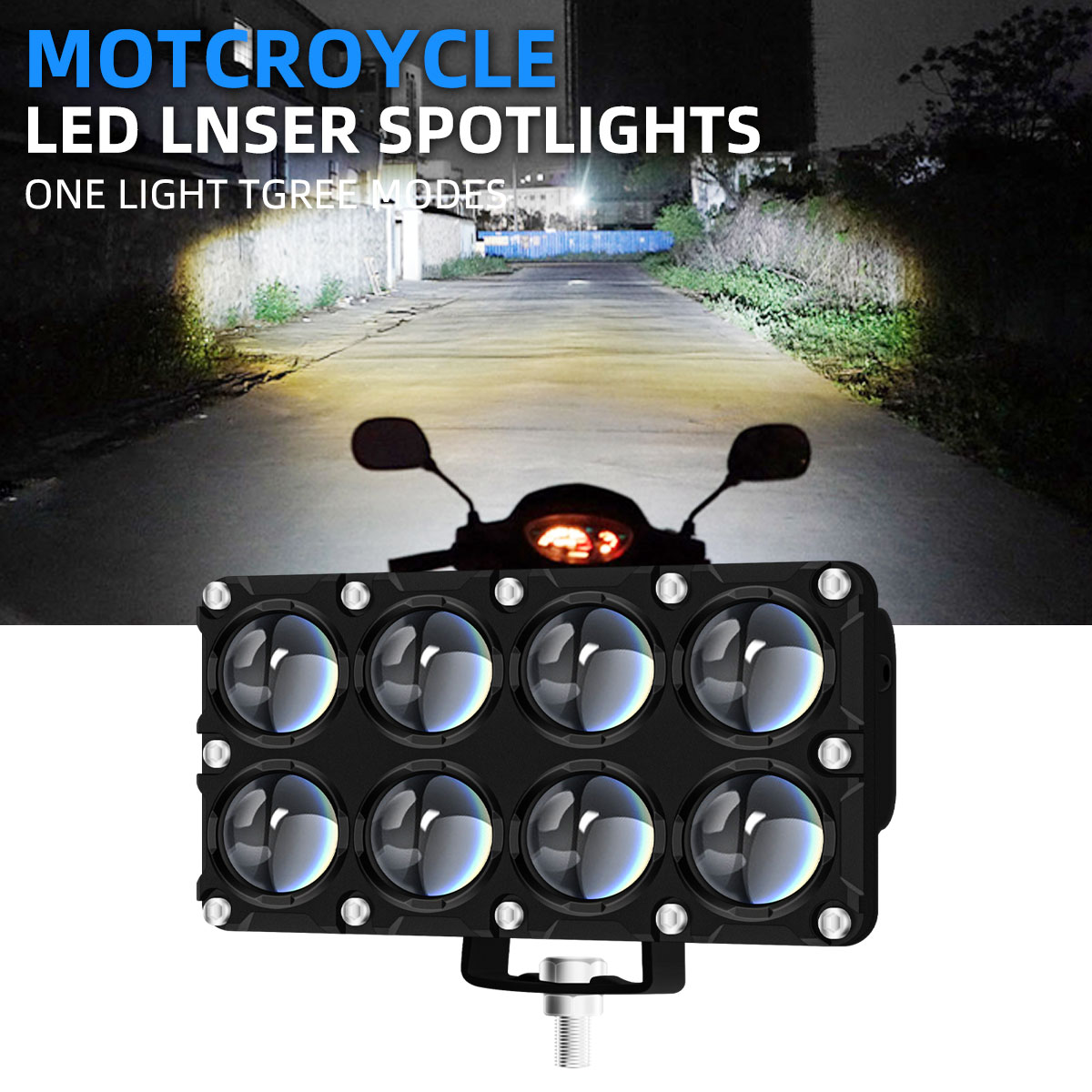 Universal Motorcycle Led Headlight Projector - 6/8/10-линзовый вспомогательный прожектор для мотоцикла, рабочие