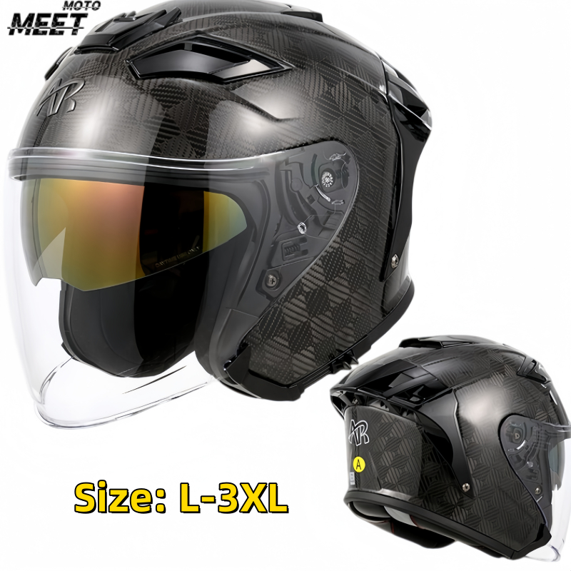 Carbon Fiber Lightweight Motorcycle Helmet - Мотоциклетный шлем с полной защитой лица,