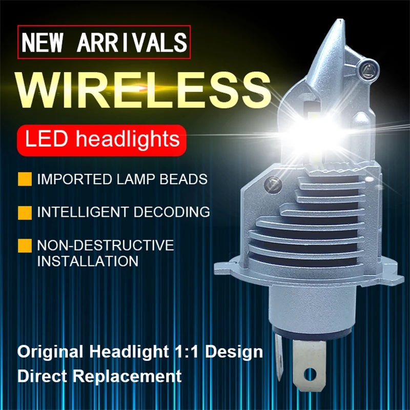 Universal Motorcycle Led Headlight Projector - Светодиодные фары EURS H4 16000LM 80W