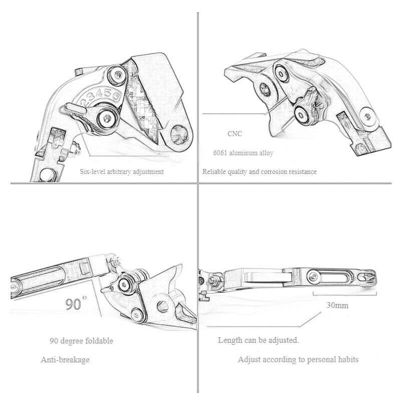 Для YAMAHA MT-09 MT09 MT mt 09 – обзор и цена Cnc Aluminum Adjustable Brake Clutch Levers