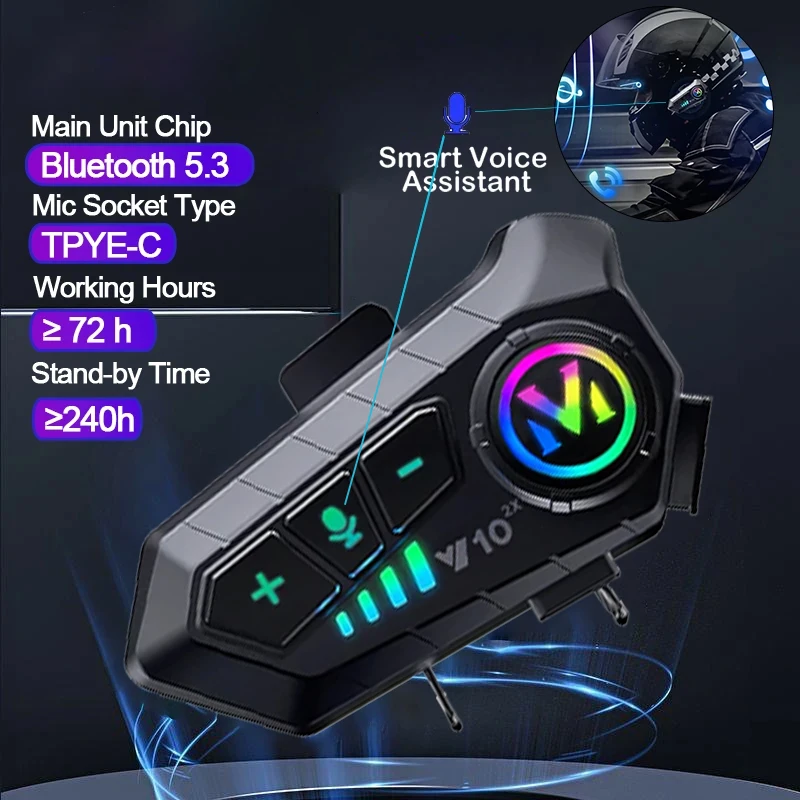 V10 2X Bluetooth мотоциклетный – обзор и цена Full Face Motorcycle Helmet With Bluetooth
