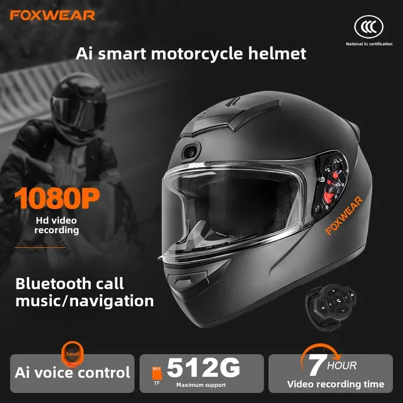 Мотоциклетный шлем AI Intellig – обзор и цена Full Face Motorcycle Helmet With Bluetooth